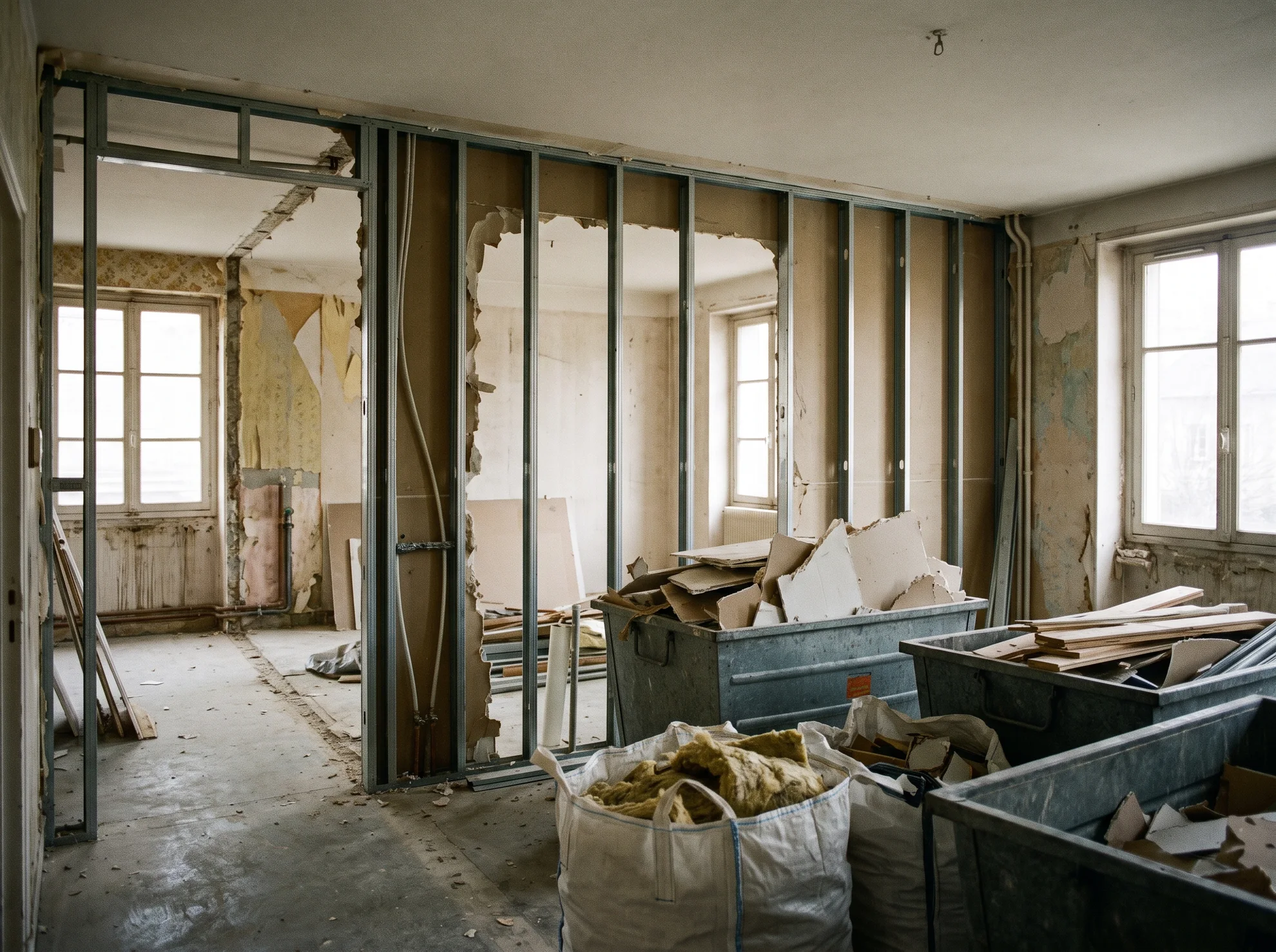 Illustration : intérieur dégagé avant sa rénovation